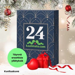 Kaalimato Joulukalenteri 2025 – ylellinen aikuisten joulukalenteri, joka sisältää 24 eroottista yllätystä ja seksilelua joulun odotukseen.